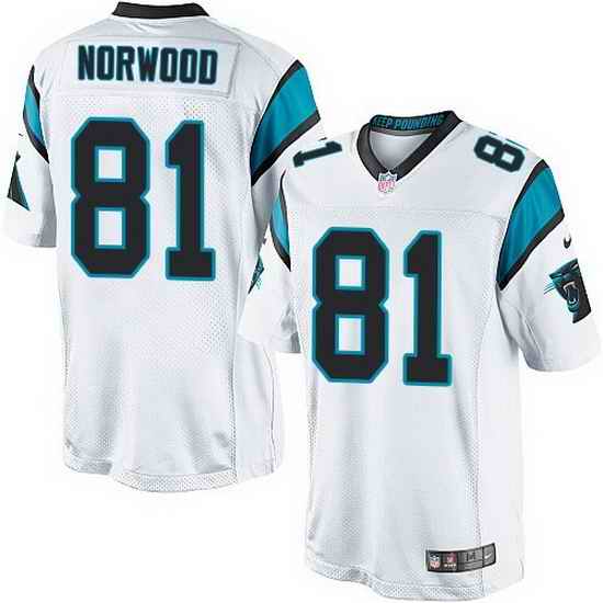 Nike Panthers #81 Kevin Norwood White Team Color Mens Stitched NFL Elite Jersey
